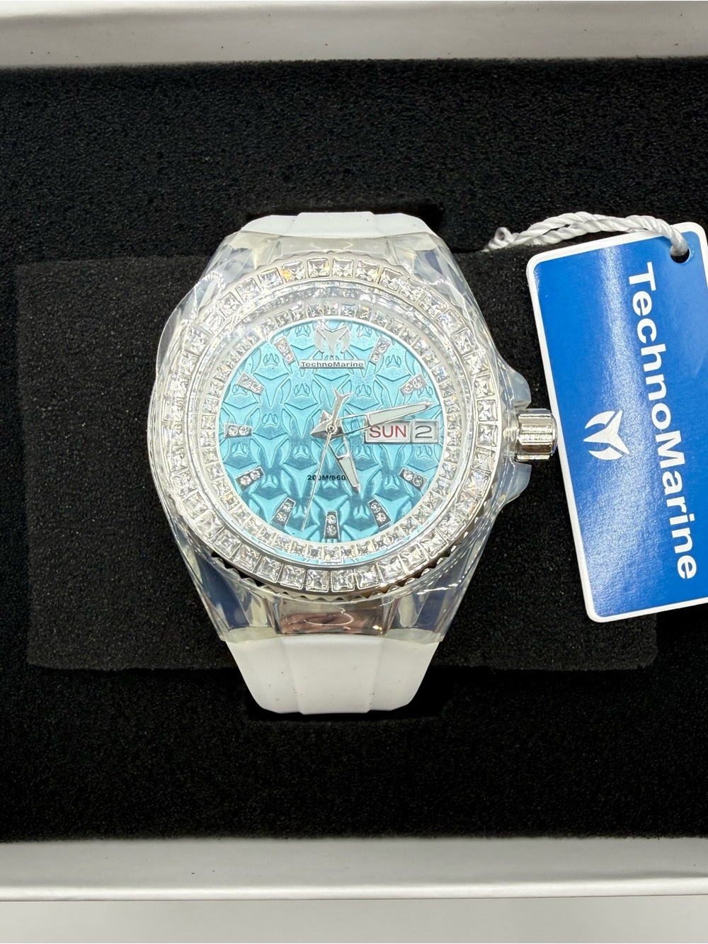 TechnoMarine Turquoise Cruise Monogram Unisex Watch - 40mm, White (TM-125039)